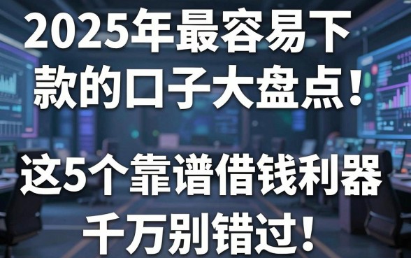 2025年最容易下款的口子大盘点！这5个靠谱借钱利器千万别错过