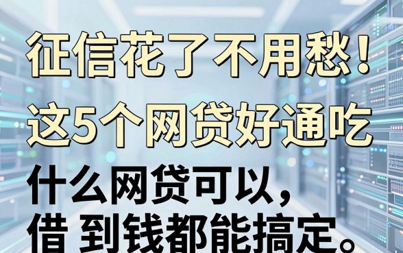 征信花了不用愁!这5个网贷好通吃,什么网贷可以借到钱都能搞定