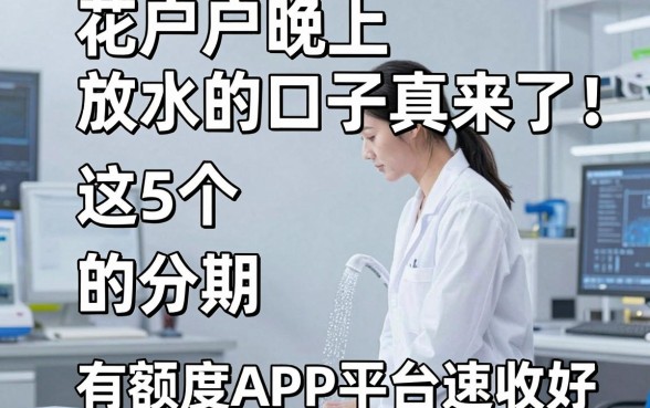 花户户晚上放水的口子真来了！这5个分期有额度APP平台速收好