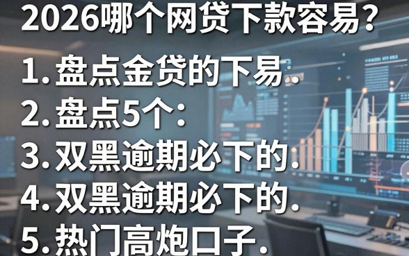 2026哪个网贷下款容易?盘点5个双黑逾期必下的热门高炮口子