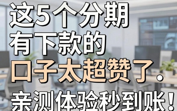 这5个分期有下款的口子太超赞了,亲测体验秒到账!