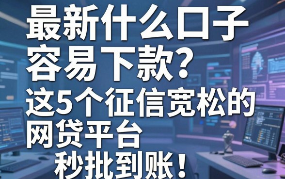 最新什么口子容易下款？这5个征信宽松的网贷平台秒批到账！