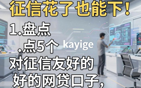 征信花了也能下!盘点5个对征信友好的网贷口子kayige