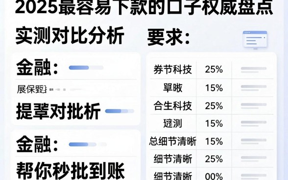 2025最容易下款的口子权威盘点，实测对比分析帮你秒批到账！