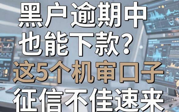 黑户逾期中也能下款?这5个机审口子,征信不佳速来!