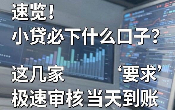 速览!小贷必下什么口子?这几家极速审核APP当天到账