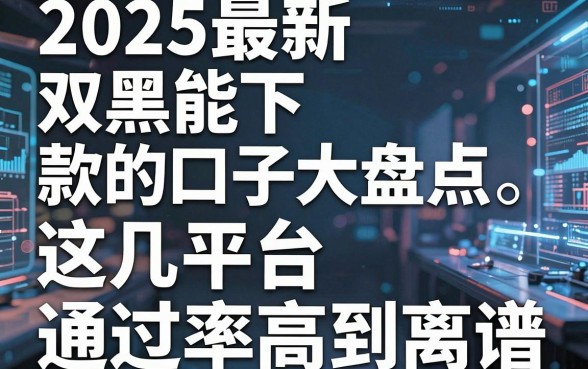 2025最新双黑能下款的口子大盘点，这几家平台通过率高到离谱！