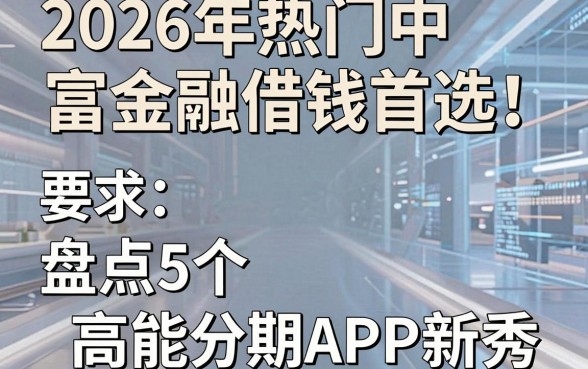 2026年热门中富金融借钱首选!盘点5个高能分期APP新秀