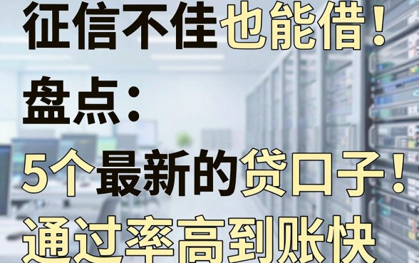 征信不佳也能借!盘点5个最新的贷款口子,通过率高到账快