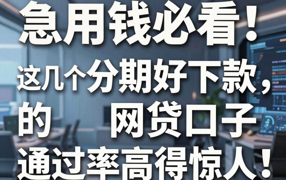 急用钱必看！这几个分期好下款的网贷口子通过率高得惊人