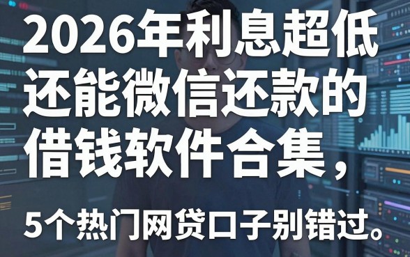 2026年利息超低还能微信还款的借钱软件合集,这5个热门网贷口子别错过