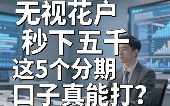 无视花户秒下五千,这5个分期口子真能打!