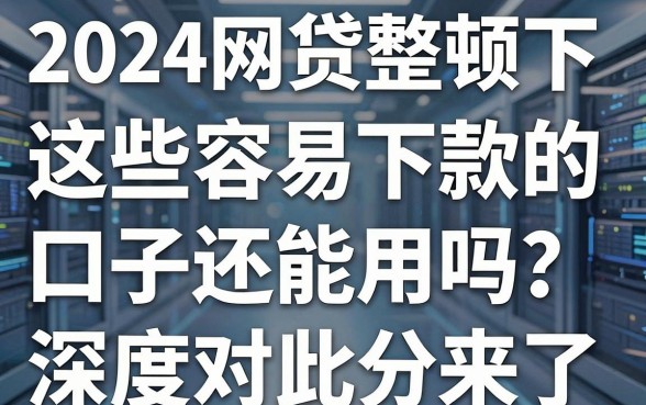 2024网贷整顿下,这些容易下款的口子还能用吗?深度对比分析来了!