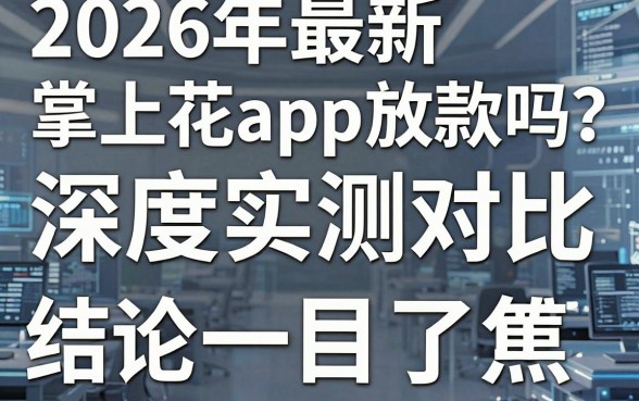 2026年最新掌上花app放款吗？深度实测对比，结论一目了然！