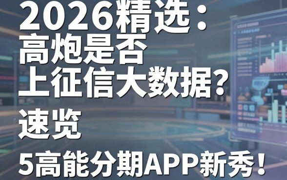 2026精选:高炮是否上征信大数据?速览5个高能分期APP新秀!