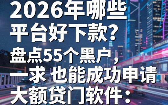 2026年哪些平台好下款?盘点5个黑户也能成功申请大额贷款的热门软件