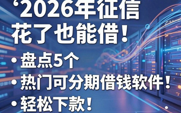 2026年征信花了也能借！盘点5个热门可分期借钱软件，轻松下款