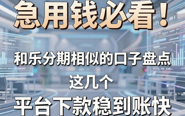 急用钱必看!和乐分期相似的口子盘点,这几个平台下款稳到账快