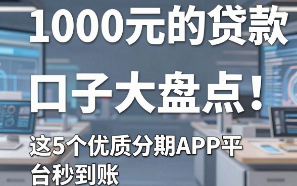 1000元的贷款口子大盘点!这5个优质分期APP平台秒到账