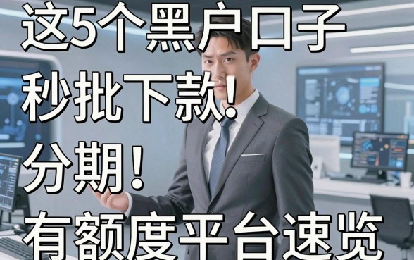 无视黑白秒批下款!这5个黑户口子分期有额度平台速览