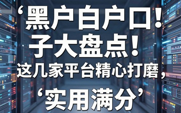 黑户白户口子大盘点!这几家平台精心打磨,实用满分,速看!