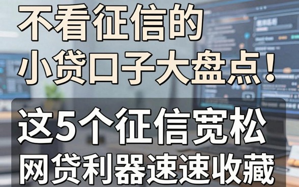 不看征信的小贷口子大盘点!这5个征信宽松的网贷利器速速收藏