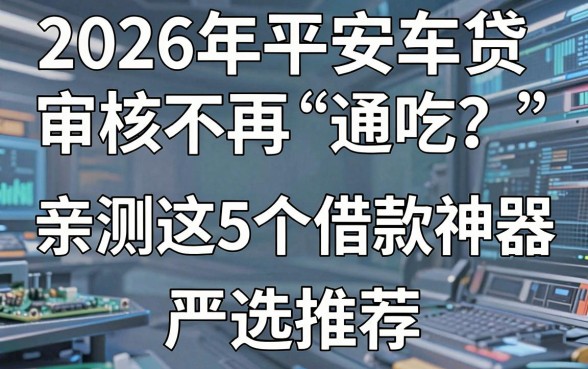 2026年平安车贷审核不再“通吃”?亲测这5个借款神器,严选推荐!