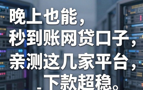 晚上也能秒到账的网贷口子,亲测这几家平台下款超稳!