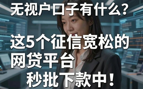 无视花户口子有什么?这5个征信宽松的网贷平台秒批下款中!