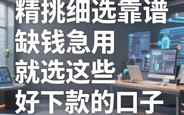 5个精挑细选的靠谱借钱利器,缺钱急用就选这些好下款的贷款口子!
