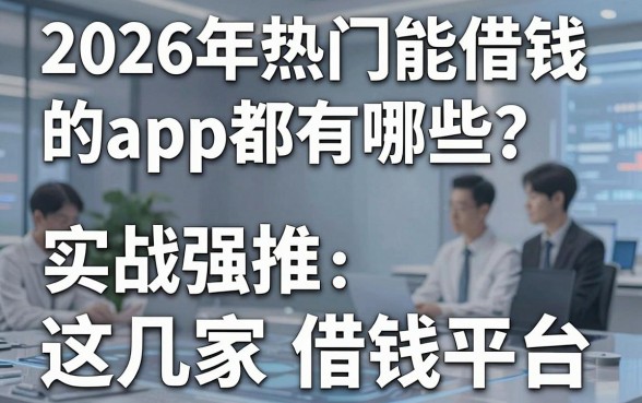 2026年热门能借钱的app都有哪些?实战强推这几家借钱平台!