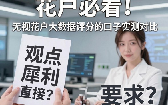 花户必看!无视花户大数据评分的口子实测对比,观点犀利直接