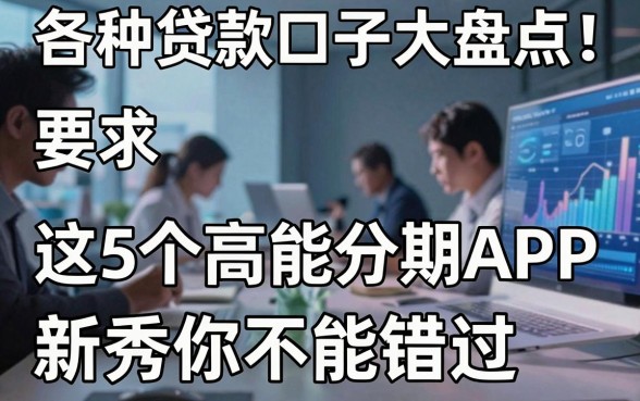 各种贷款口子大盘点!这5个高能分期APP新秀你不能错过