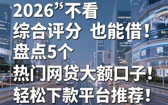 2026不看综合评分也能借！盘点5个热门网贷大额口子，轻松下款平台推荐