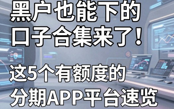黑户也能下的口子合集来了!这5个有额度的分期APP平台速览