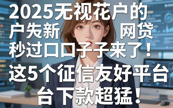 2025无视花户户的秒过网贷新口子来了！这5个征信友好平台下款超猛