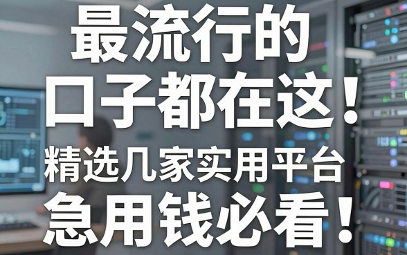 最流行的口子都在这!精选几家实用平台,急用钱必看