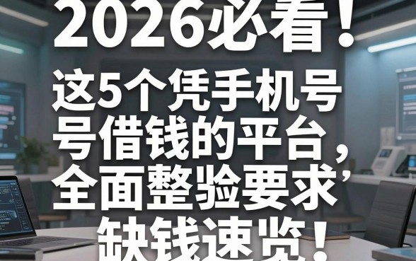 2026必看!这5个凭手机号借钱的平台全面整合,缺钱速览
