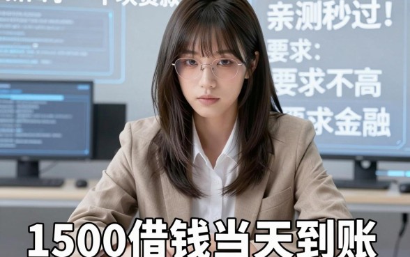 新口子一千块贷款亲测秒过！要求不高，1500借钱当天到账
