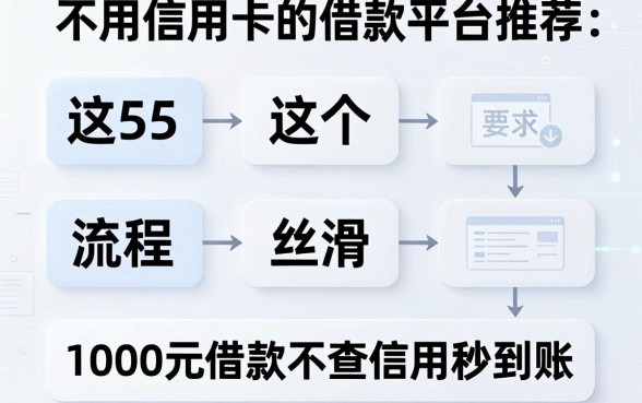 不用信用卡的借款平台推荐:这5个流程丝滑、1000元借款不查信用秒到账
