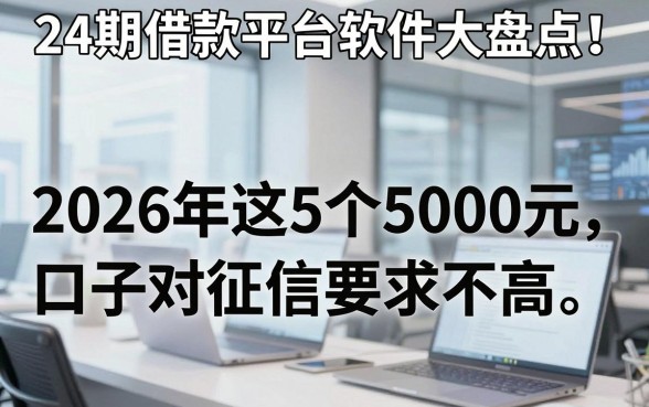 24期借款平台软件大盘点！2026年这5个5000元口子对征信要求不高
