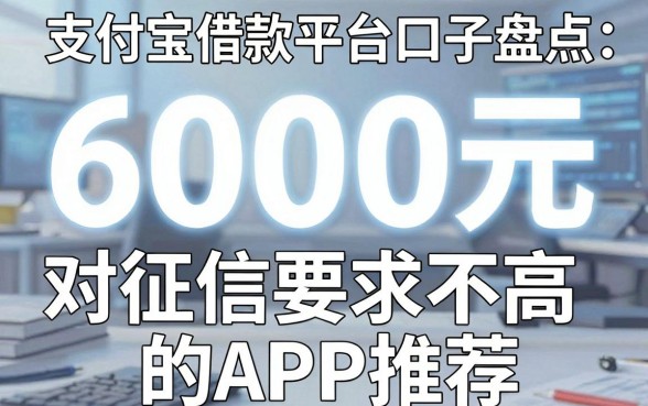 支付宝借款平台口子盘点:6000元小额贷款对征信要求不高的APP推荐