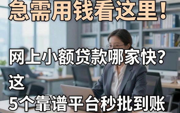 急需用钱看这里！网上小额贷款哪家快？这5个靠谱平台秒批到账