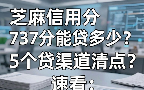 芝麻信用分737分能贷多少？这5个贷款渠道清点，速看！
