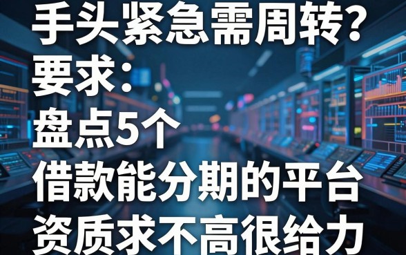 手头紧急需周转?盘点5个借款能分期的平台,资质要求不高很给力!