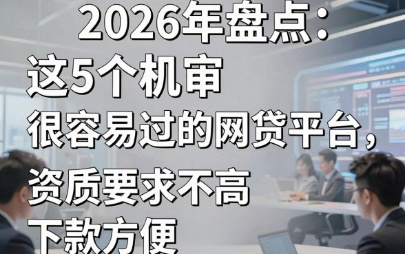 2026年盘点:这5个机审很容易过的网贷平台,资质要求不高下款方便