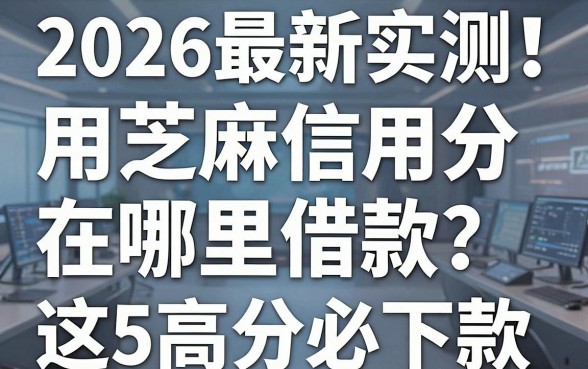 2026最新实测！用芝麻信用分在哪里借款？这5个平台凭高分必下款
