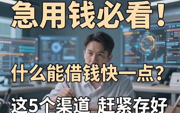 急用钱必看！什么能借钱快一点？这5个渠道赶紧存好