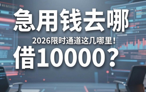 急用钱去哪里借10000?2026限时通道这几个借5000秒下的网贷别错过