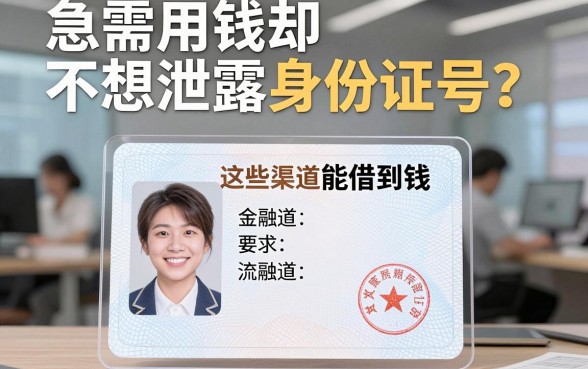 急需用钱却不想泄露身份证号?这些渠道能借到钱!